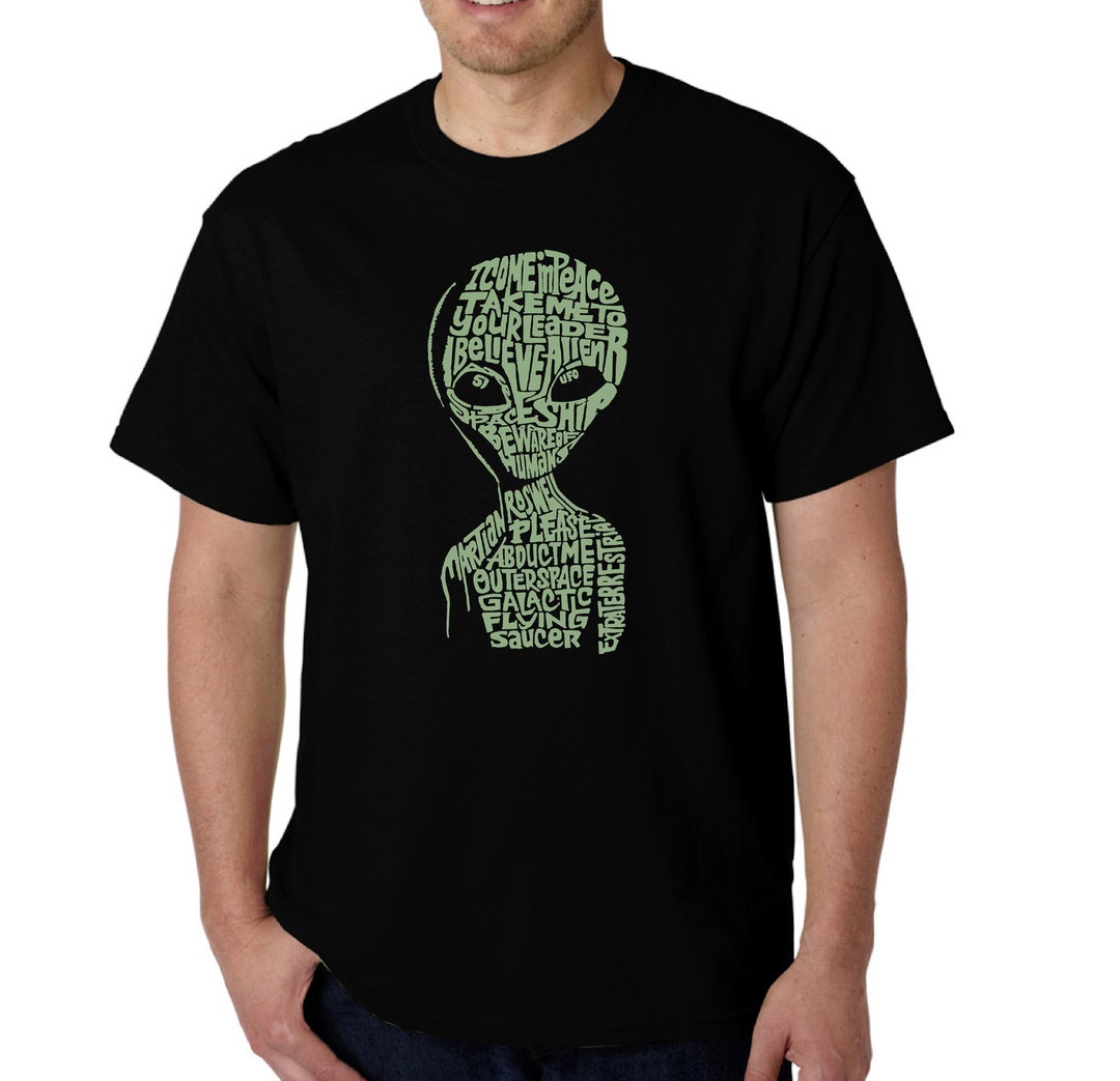 [ADLV] CLAY ALIEN SHORT SLEEVE T-SHIRT /追跡付 Men's Word Art T-shirt - Alien - Etsy