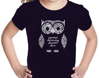Girl's T-shirt - Created Out of the Different Species of Owl