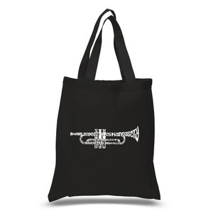 Small Word Art Tote Bag - Trumpet