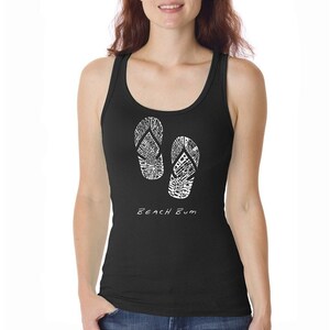 Women's Tank Top Created using the words Beach Bum image 1