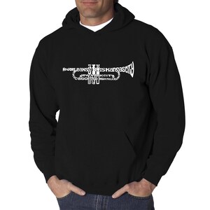 Men&#39;s Word Art Hooded Sweatshirt - Trumpet