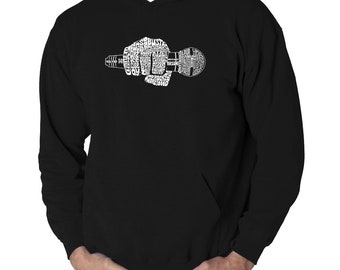 Men's Word Art Hooded Sweatshirt -  90's Rappers