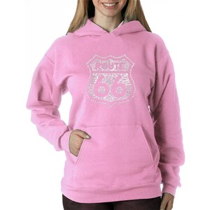 Women&#39;s Hooded Sweatshirt - Route 66 - Get Your Kicks