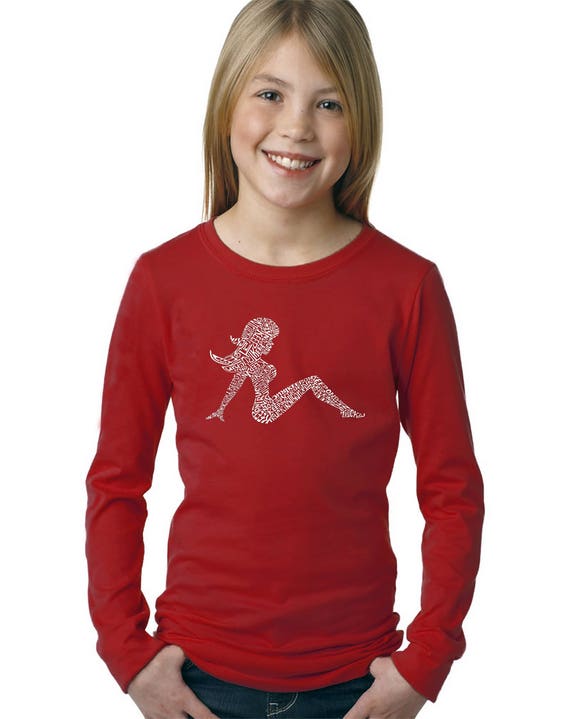 ミュージシャン FACT GIRL Longsleeve Tee size:L Girl's Long Sleeve T-shirt - Mudflap Girl - Created Out of the