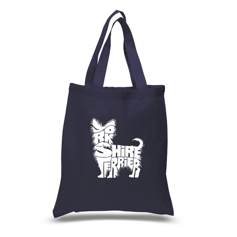 Small Tote Bag Yorkie Created using the words \u201cYorkshire Terrier\u201d
