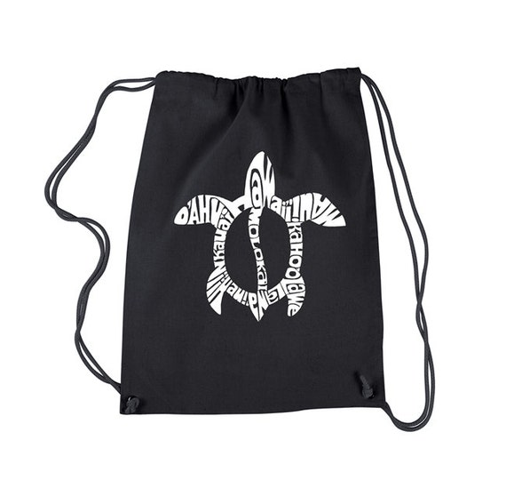 Cinch Backpack Bag- Honu Turtle - Hawaiin Islands - Etsy display picture 1