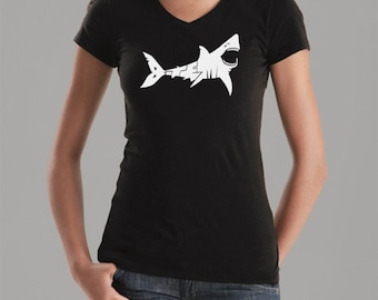Women's V-neck T-shirt - Created out of the words  Bite Me