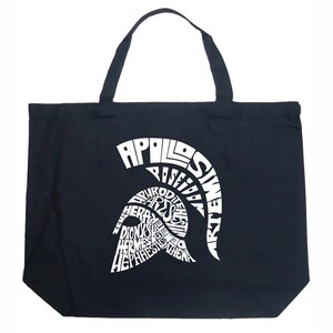 Large Tote Bag - Spartan - Created out of the Main 14 Greek Gods / Olympian Deities