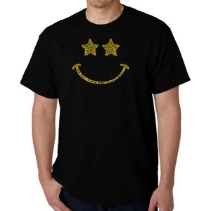 Men&#39;s Word Art T-shirt -  Rockstar Smiley