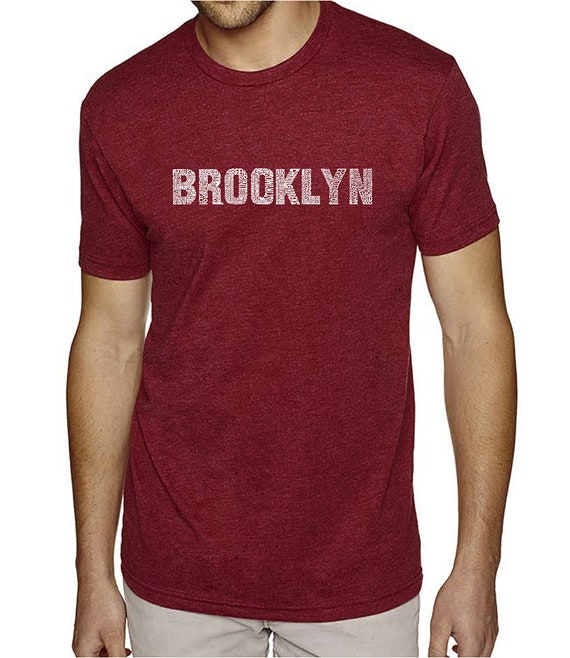 Men's Premium Blend Word Art T-shirt - Brooklyn Neighborhoods - Etsy