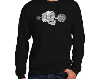 Men's Word Art Crewneck Sweatshirt -  90's Rappers