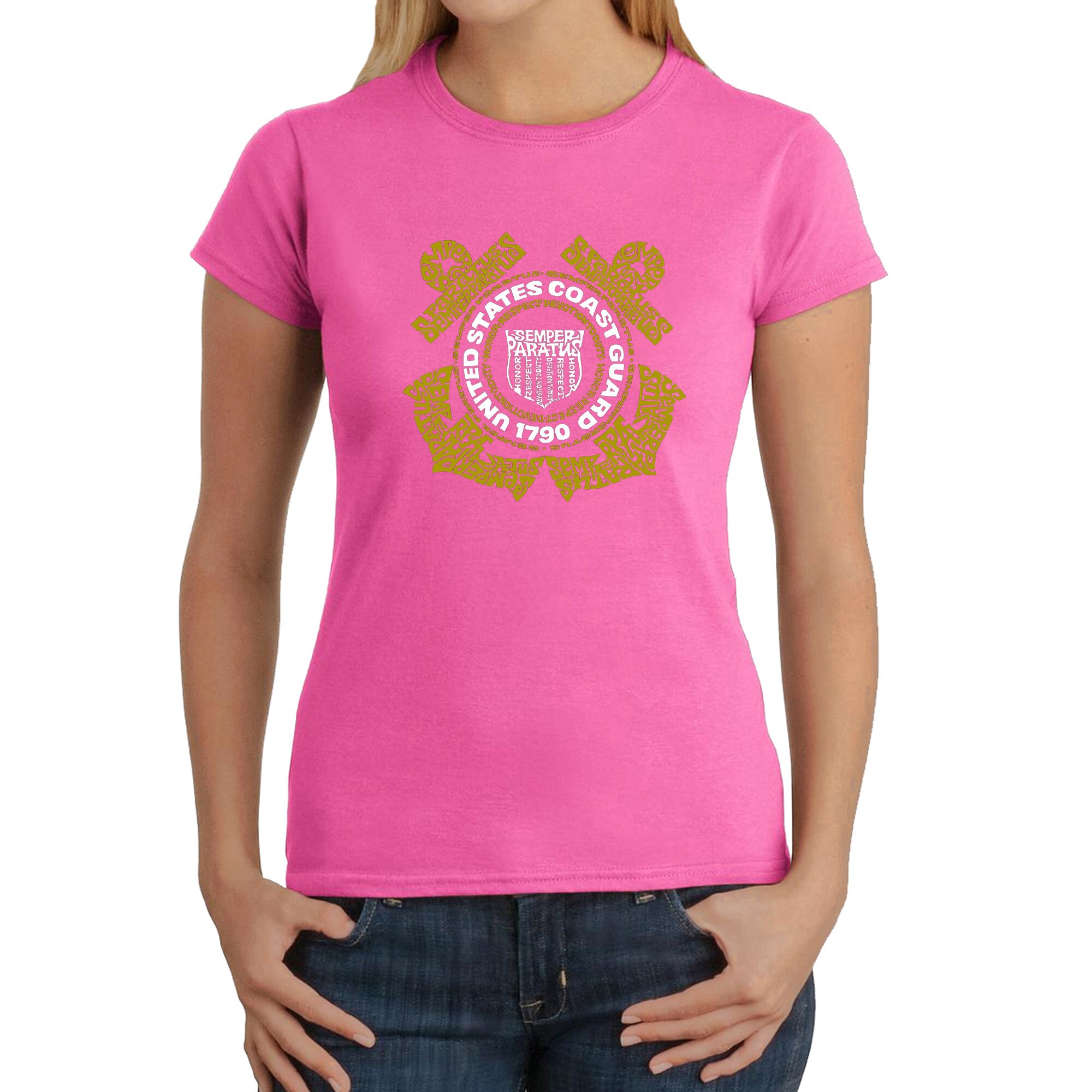 Women's Word Art T-shirt Coast Guard - Etsy