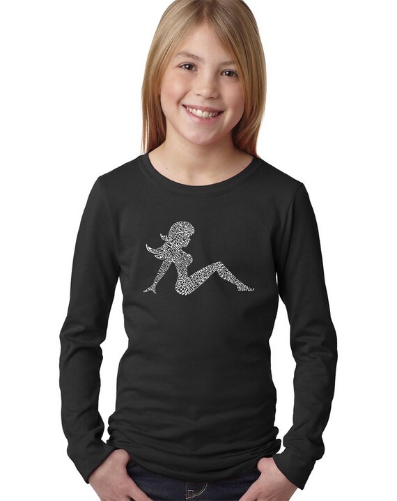 Girl's Long Sleeve T-shirt - Mudflap Girl - Created Out of the