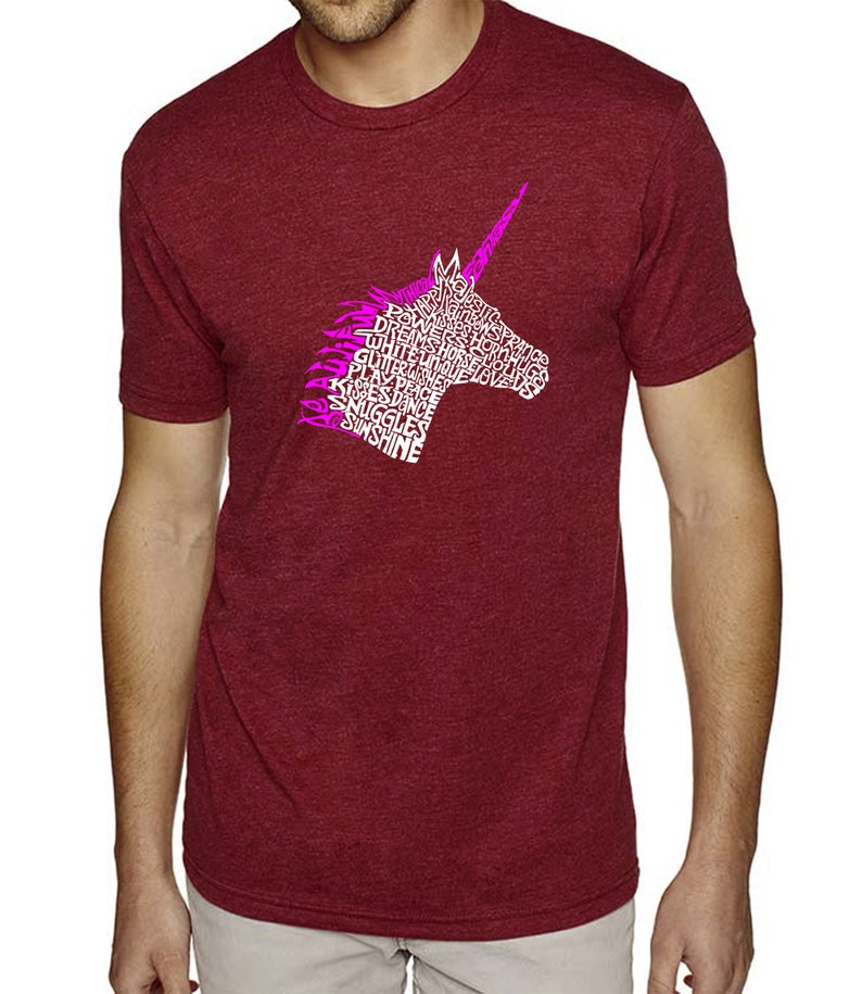Men/'s Premium Blend Word Art T-shirt Unicorn