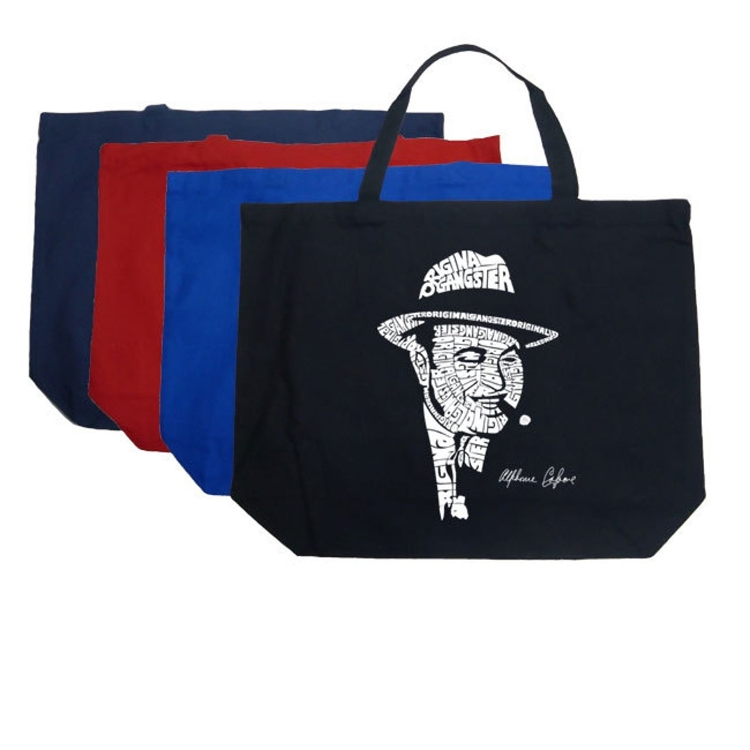 Large Tote Bag Al Capone Created Out of the Words Original - Etsy