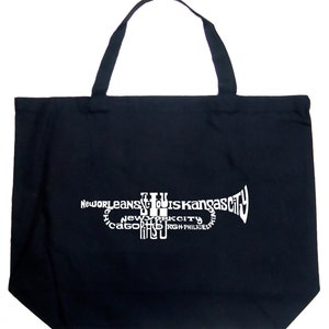 Large Word Art Tote Bag - Trumpet