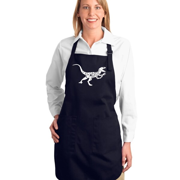 Full Length Apron - Velociraptor Created out of the word Velociraptor