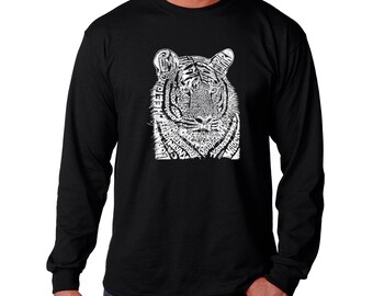 Men's Long Sleeve T-shirt Big Cats - Created out of Popular Big Cat Species