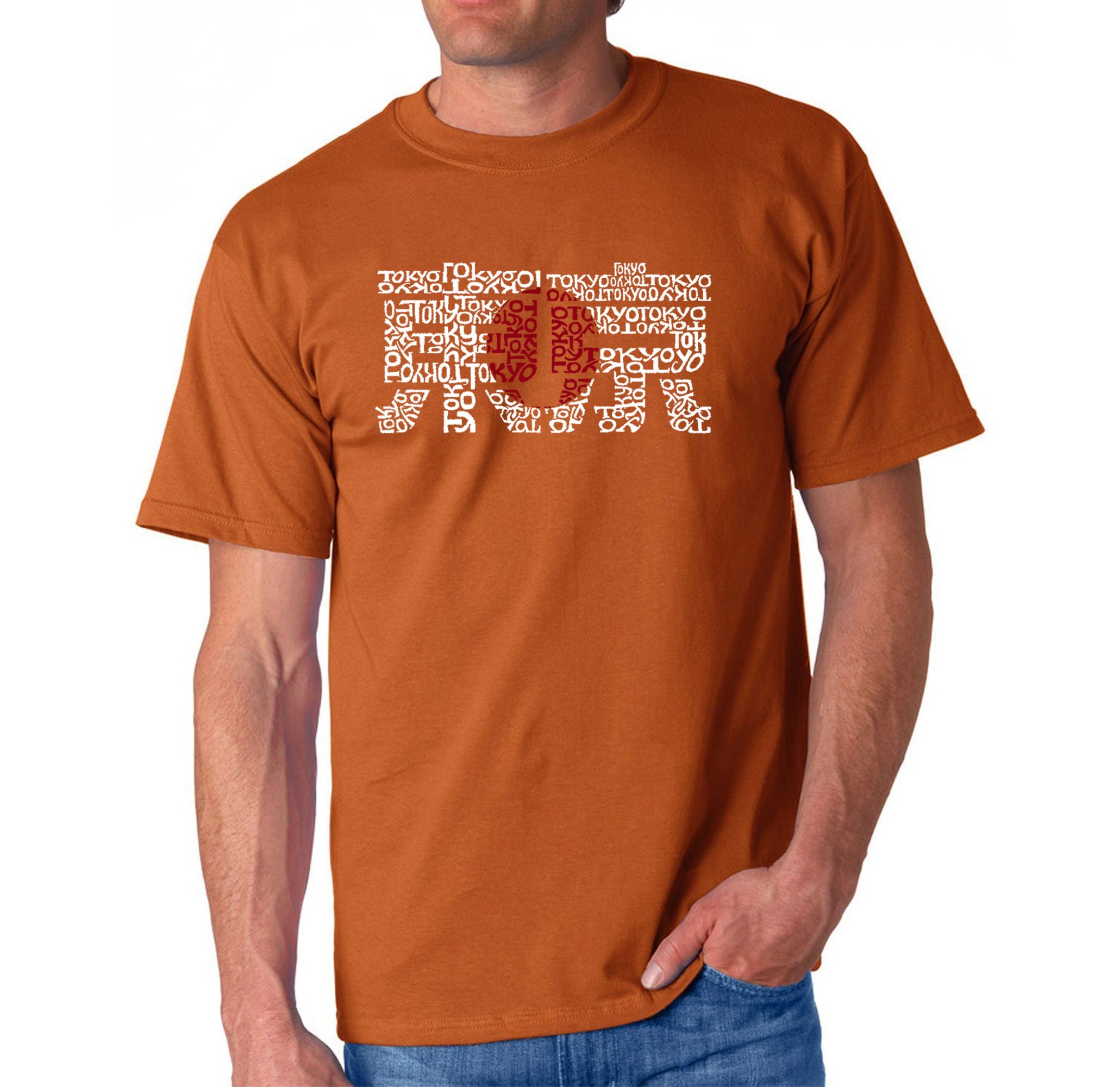 Men's Word Art T-shirt - Tokyo Sun - Etsy