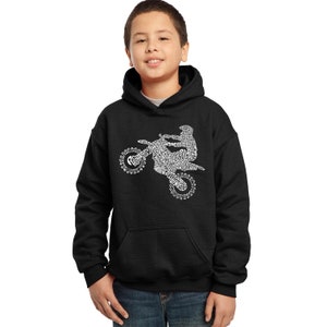 Boy&#39;s Word Art Hooded Sweatshirt - Freestyle Motocross - FMX