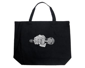 LA Pop Art Large "Word Art" Tote Bag-  90's Rappers