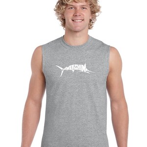 Men&#39;s Sleeveless Shirt - Marlin - Gone Fishing
