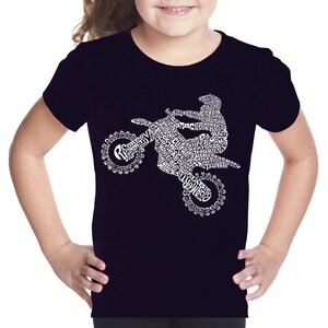 Girl&#39;s Word Art T-shirt - Freestyle Motocross - FMX
