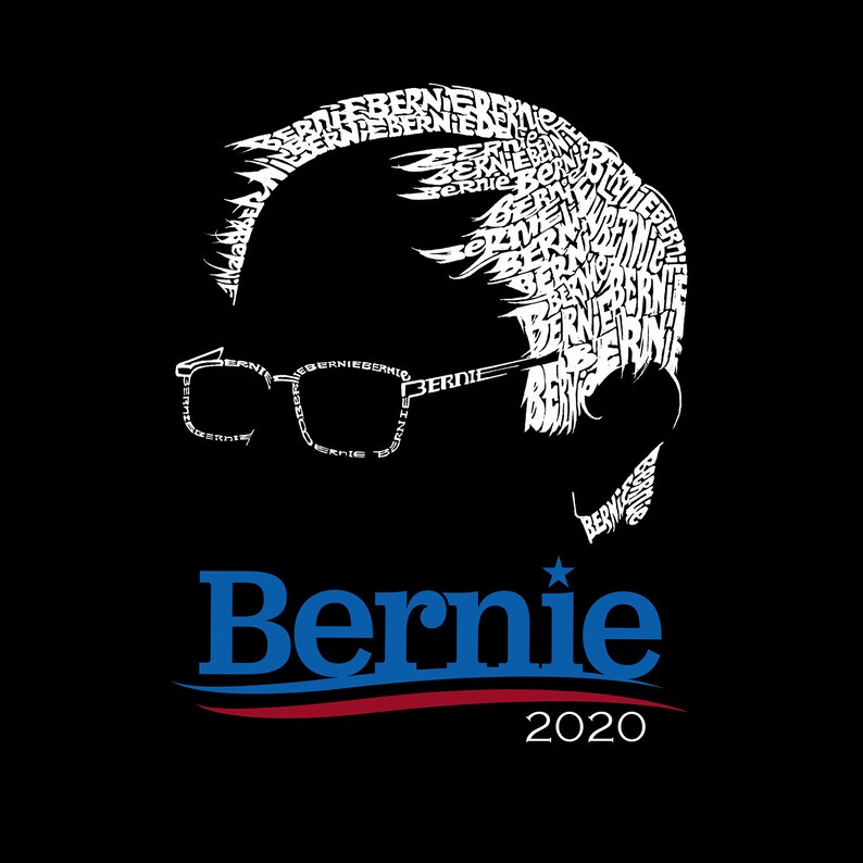 Bernie Sanders 2020 Women/'s Premium Word Art Flowy Tank Top