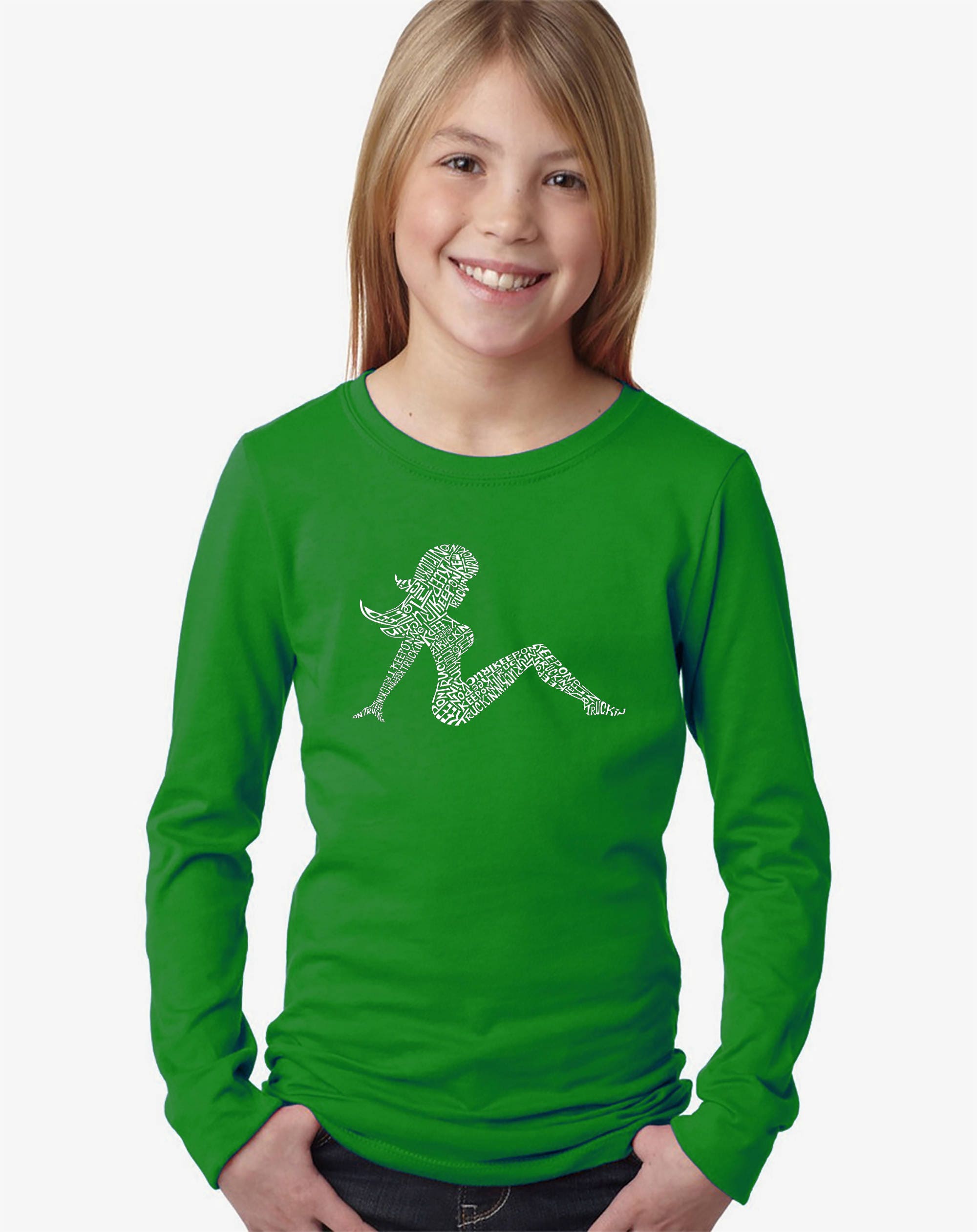 Girl's Long Sleeve T-shirt - Mudflap Girl - Created Out of the