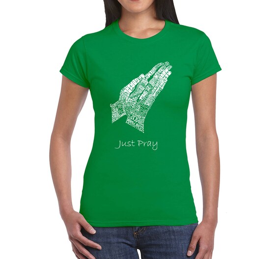 Women's T-shirt - Created Using the Word “pray” in Different