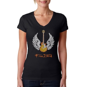 LA Pop Art Women's Word Art V-neck T-shirt - Crazy Little