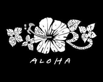 Men's Hooded Sweatshirt - Created using the word "Aloha"