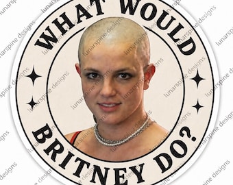 What Would Britney Do? Sticker | Y2K Pop Culture Vinyl Decal (Waterproof)