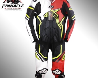 Macacão de couro profissional Alpinestars GP Plus V2 para competição