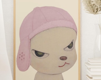 Pôster de Yoshitomo Nara | Arte de parede pop japonesa | Impressão fofa de anime punk | Pôster de decoração de arte contemporânea