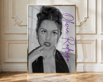 Pôster da Olivia Rodrigo | Arte de parede da cantora pop | Impressão inspirada no álbum Sour | Decoração de quarto de celebridade | Pôster para fãs de música