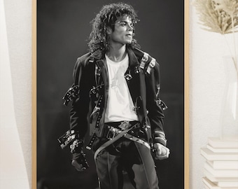 Pôster do Michael Jackson | Arte de parede do Rei do Pop | Impressão musical vintage | Decoração retrô de celebridade | Pôster icônico de astro pop