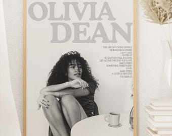 Olivia Dean Poster | Soul Pop Singer Wall Art | Indie Music Print | Aesthetic Celebrity Decor | Modern Music Poster