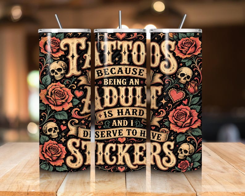 Designed with a bold retro tattoo aesthetic featuring:
✨ Vintage western lettering
✨ Traditional tattoo roses
✨ Skulls & ornamental flourishes
✨ Distressed ink texture
✨ Trendy feminine gothic vibe
✨ High-contrast boutique styling
