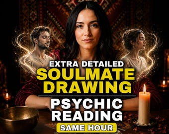 Soulmate Drawing & Psychic Reading | Future Husband Sketch, Psychic Artist Portrait | Accurate Love Prediction | SAME HOUR PDF