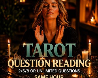 Multi Question Tarot Reading, 2, 5 or 8 Questions, Love Career and Life Psychic Reading, Medium Reading, Same Hour Accurate Answers