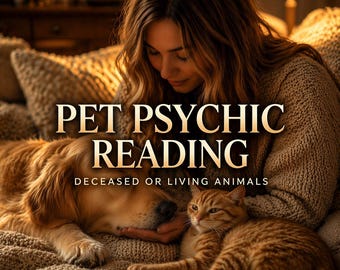 Same Hour Pet Psychic Reading, Deceased Pet Messages, Dog and Cat Intuitive Insight, Animal Communication,  Personalized Pet Guidance