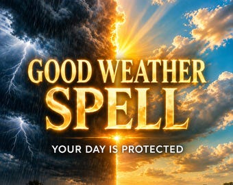 Good Weather Spell, Ritual For Perfect Wedding Weather, Sunshine Blessing Ritual for Perfect Ceremony Day, Clear Skies on Your Special Day