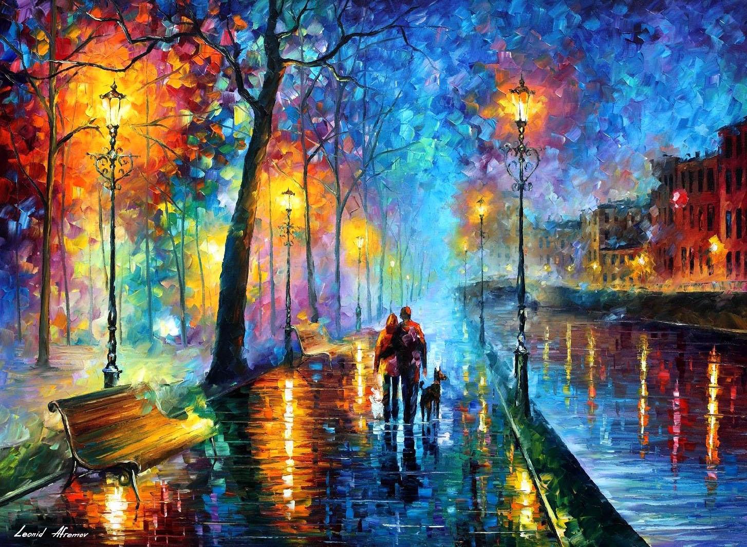 Leonid afremov canvas - Etsy 日本