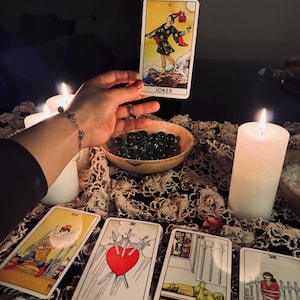 Elegant Etsy listing cover for an in-depth career and job tarot reading focused on same hour work insight, career path guidance, new job opportunities, professional clarity, and spiritual guidance for future work decisions.