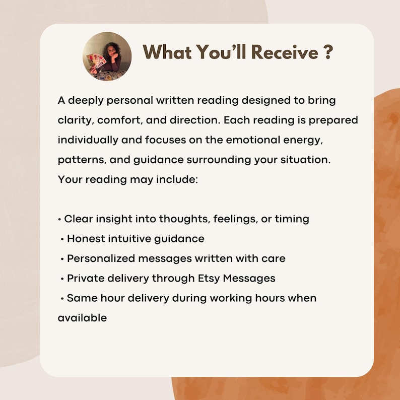 Elegant Etsy listing cover for an in-depth career and job tarot reading focused on same hour work insight, career path guidance, new job opportunities, professional clarity, and spiritual guidance for future work decisions.
