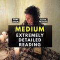 Medium Psychic Reading, No Cards Clairvoyant Reading, Same Hour Reading, Telepathy Reading, Psychic Spiritual Advices, No tools