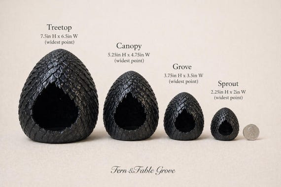 Dragon Egg Reptile Hide, Bioactive Terrarium Decor, Natural Cave-for Geckos Snakes Spiders