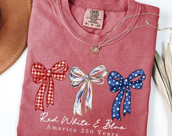 Patriotic Bows Comfort Colors T-shirt