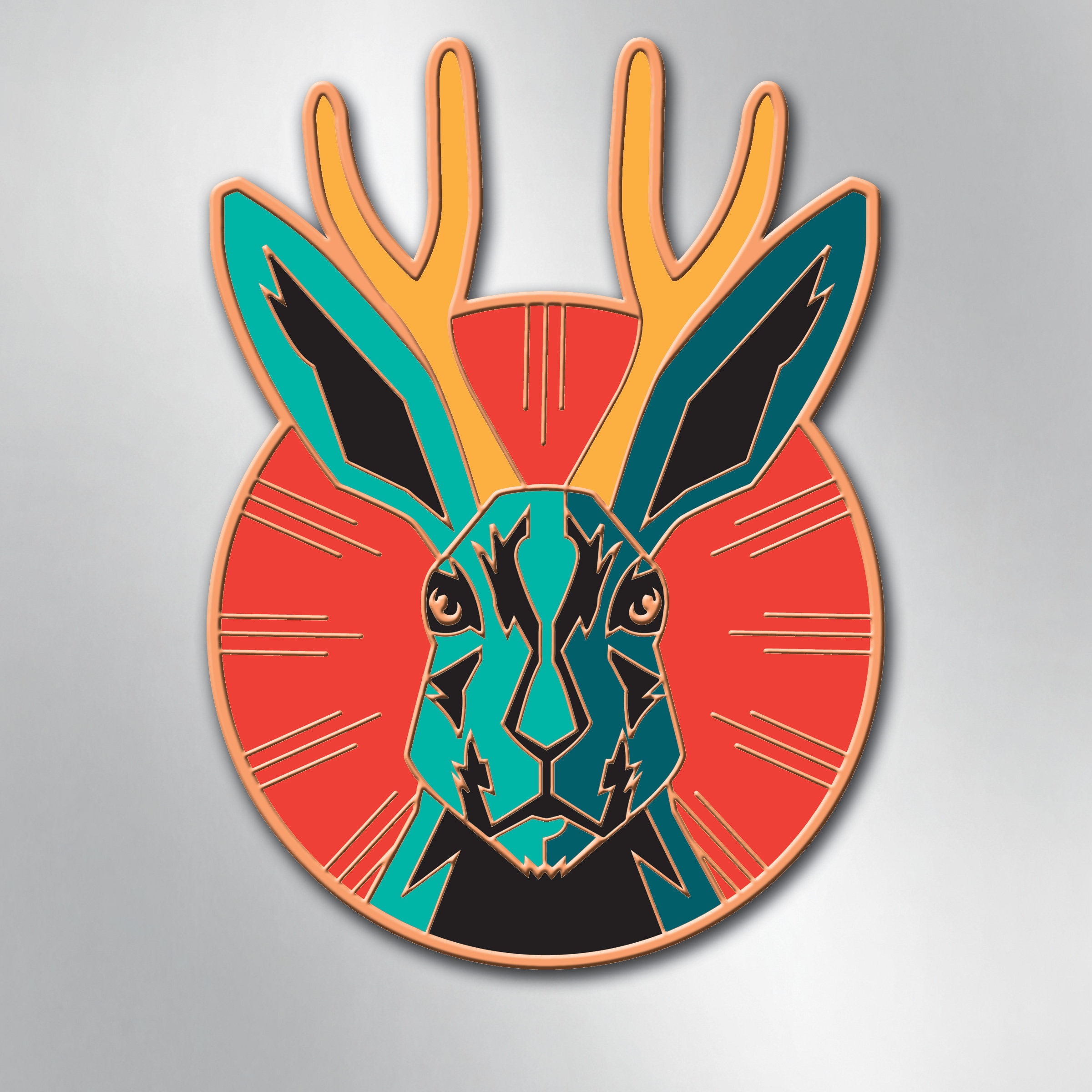 JACKALOPE-ZILLA Enamel Pin - Jackalope Pin - Collectible Art Pin by R…